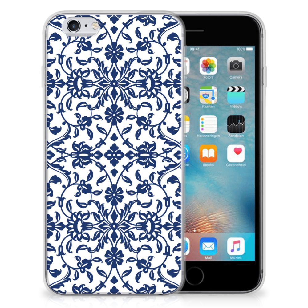 Apple iPhone 6 | 6s Uniek TPU Hoesje Flower Blue