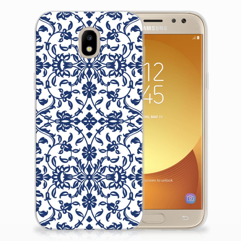 Samsung Galaxy J5 2017 TPU Case Flower Blue