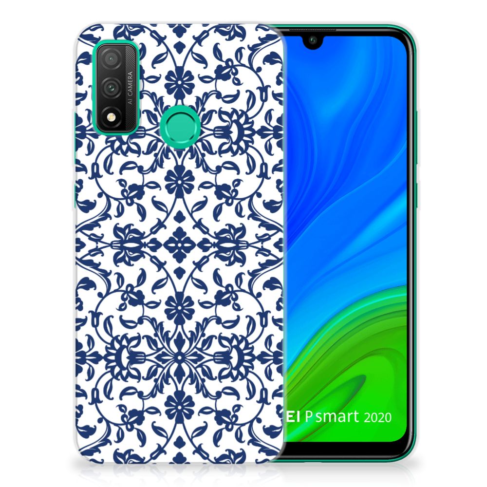 Huawei P Smart 2020 TPU Case Flower Blue