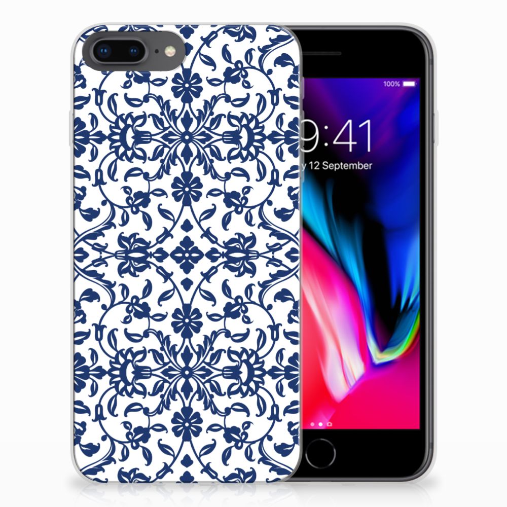 Apple iPhone 7 Plus | 8 Plus TPU Case Flower Blue
