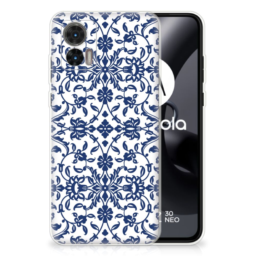 Motorola Edge 30 Neo TPU Case Flower Blue