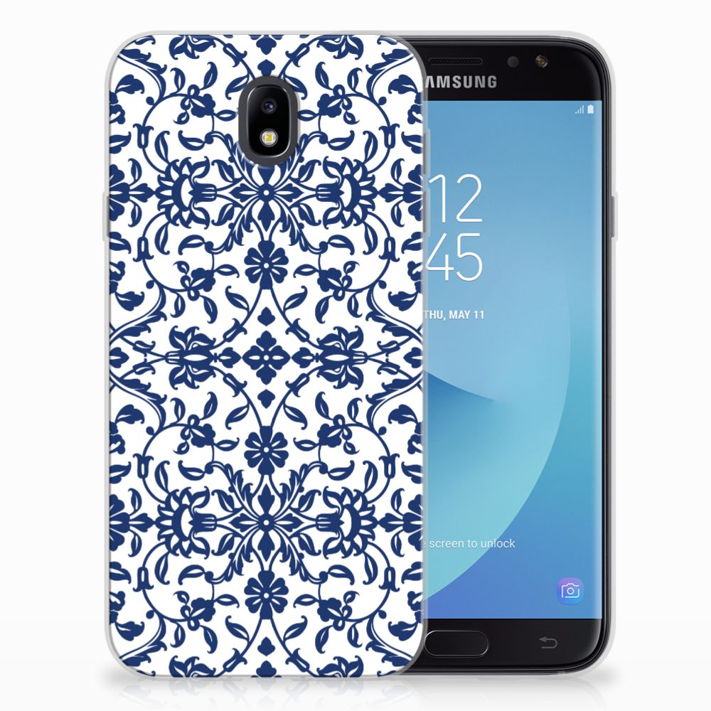 Samsung Galaxy J7 2017 | J7 Pro TPU Case Flower Blue