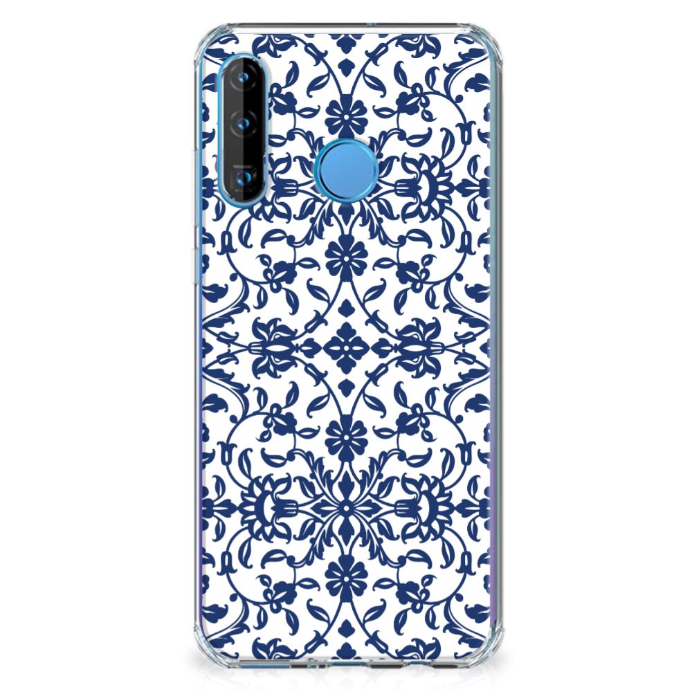 Huawei P30 Lite Case Flower Blue