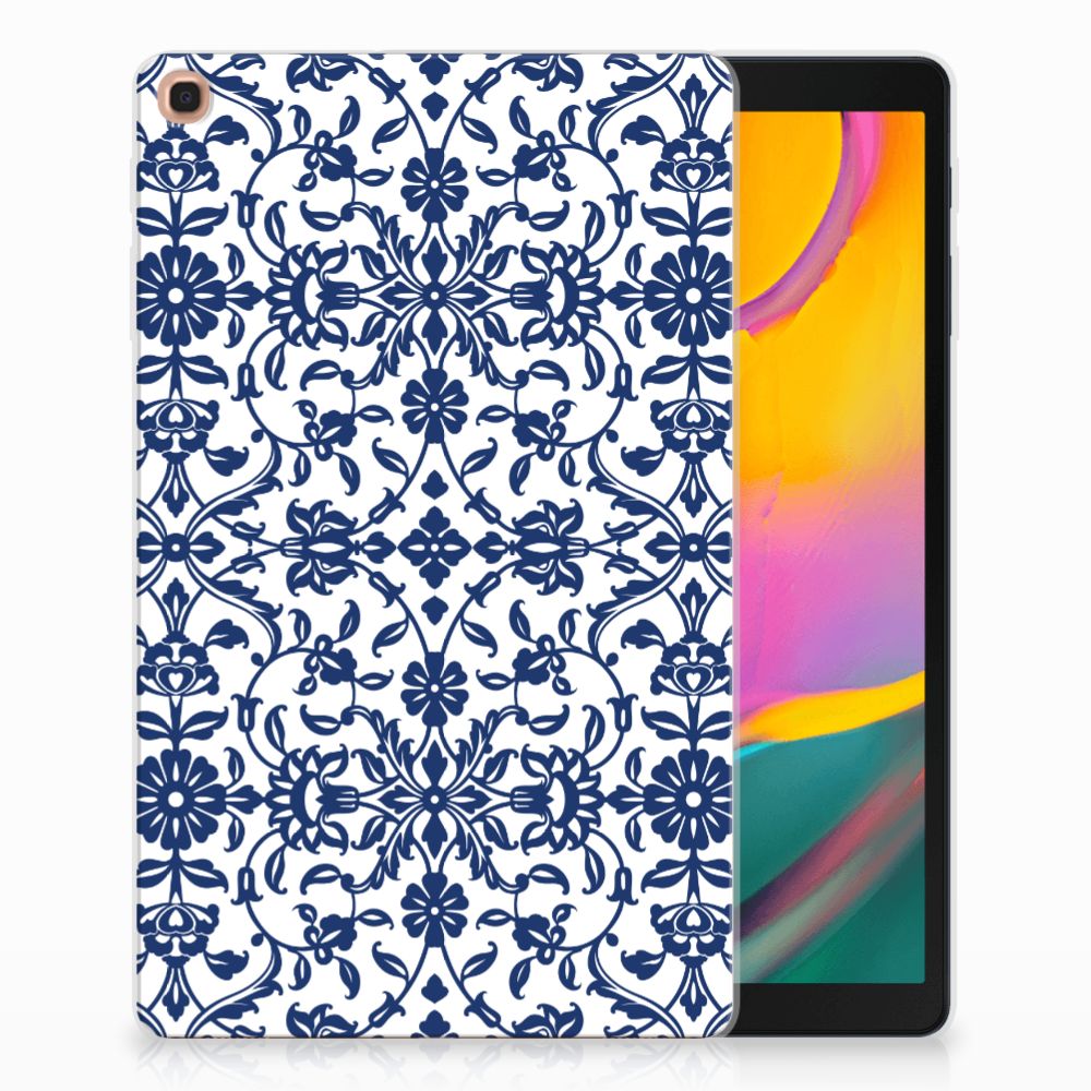 Samsung Galaxy Tab A 10.1 (2019) Siliconen Hoesje Flower Blue