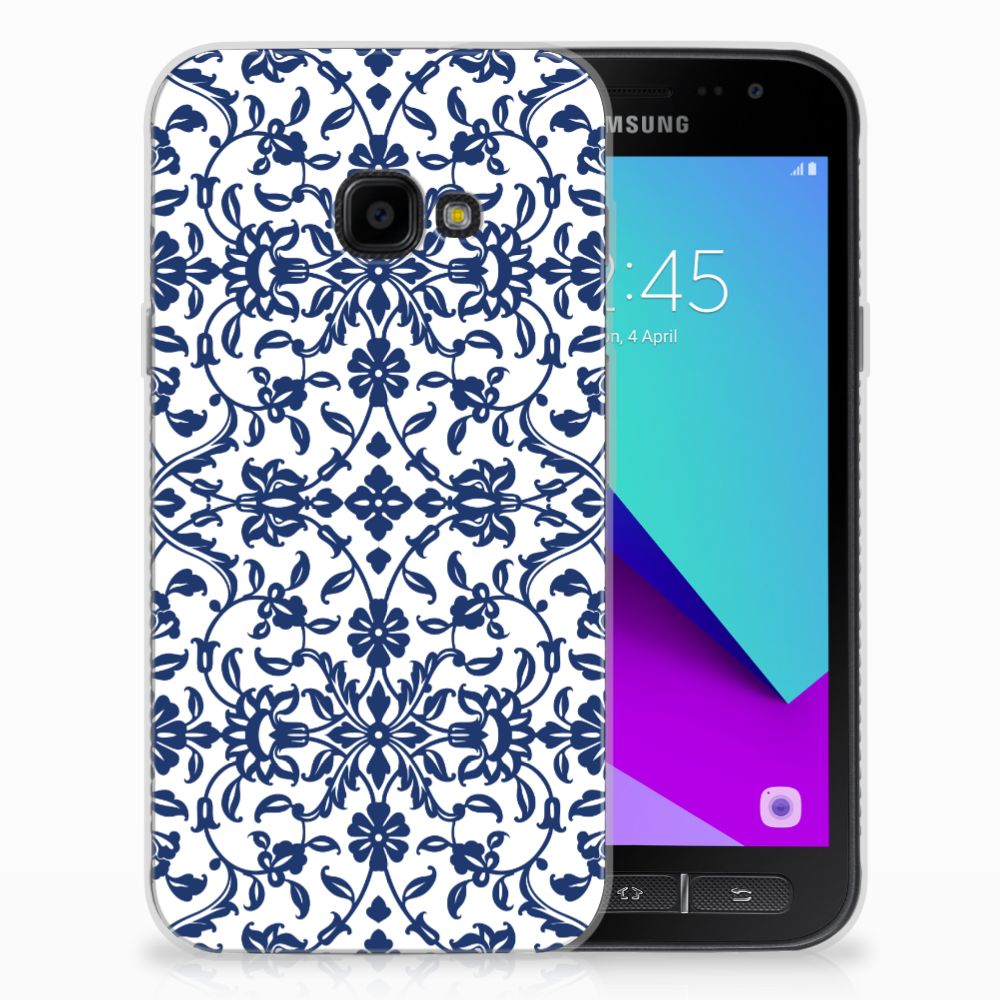 Samsung Galaxy Xcover 4 | Xcover 4s TPU Case Flower Blue