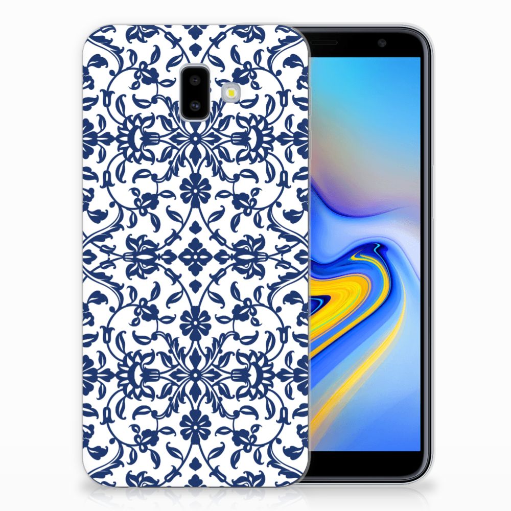 Samsung Galaxy J6 Plus (2018) TPU Case Flower Blue