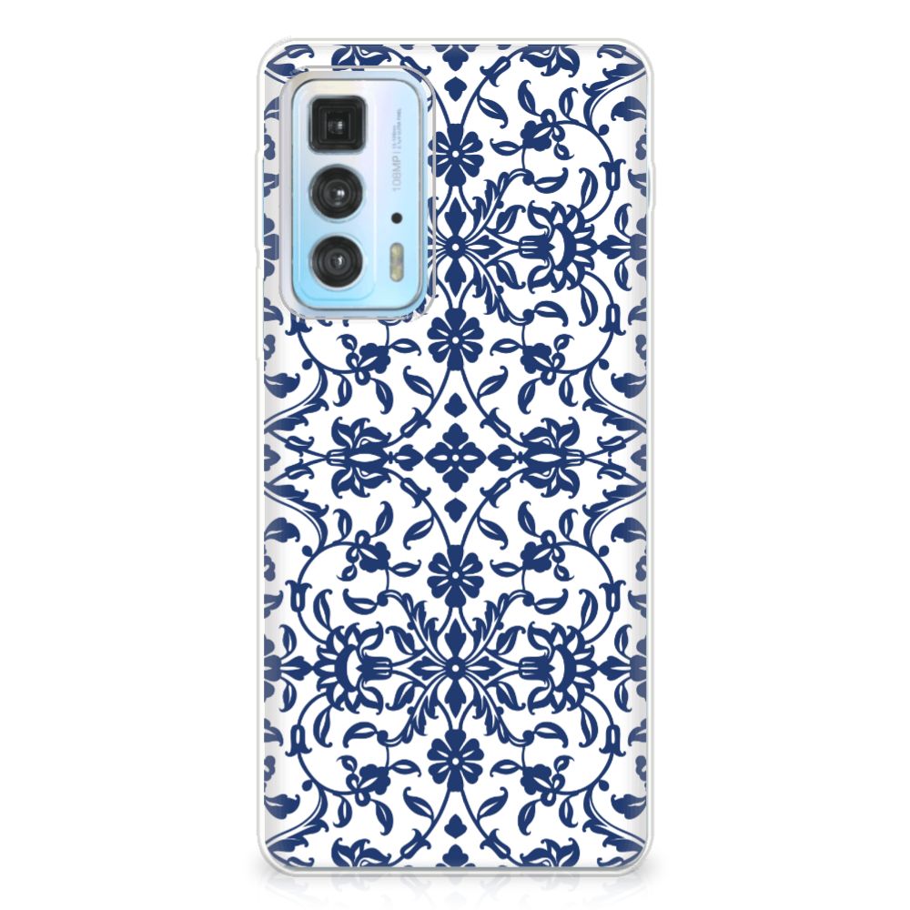 Motorola Edge 20 Pro TPU Case Flower Blue