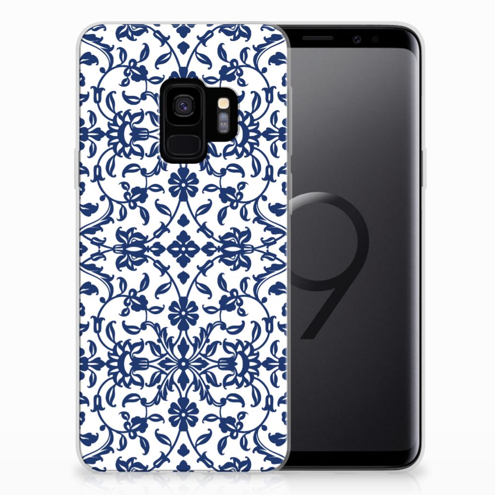 Samsung Galaxy S9 TPU Case Flower Blue