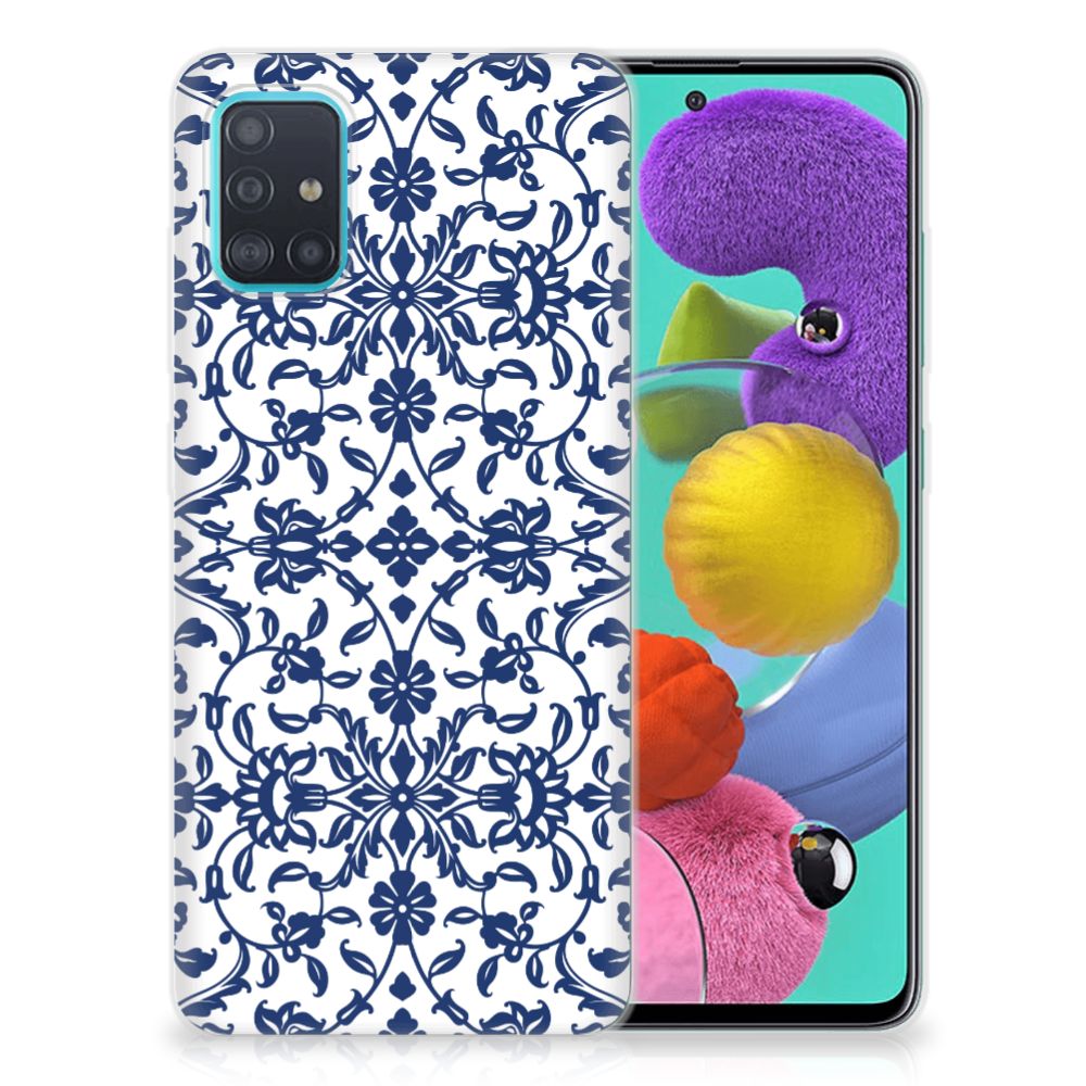Samsung Galaxy A51 TPU Case Flower Blue