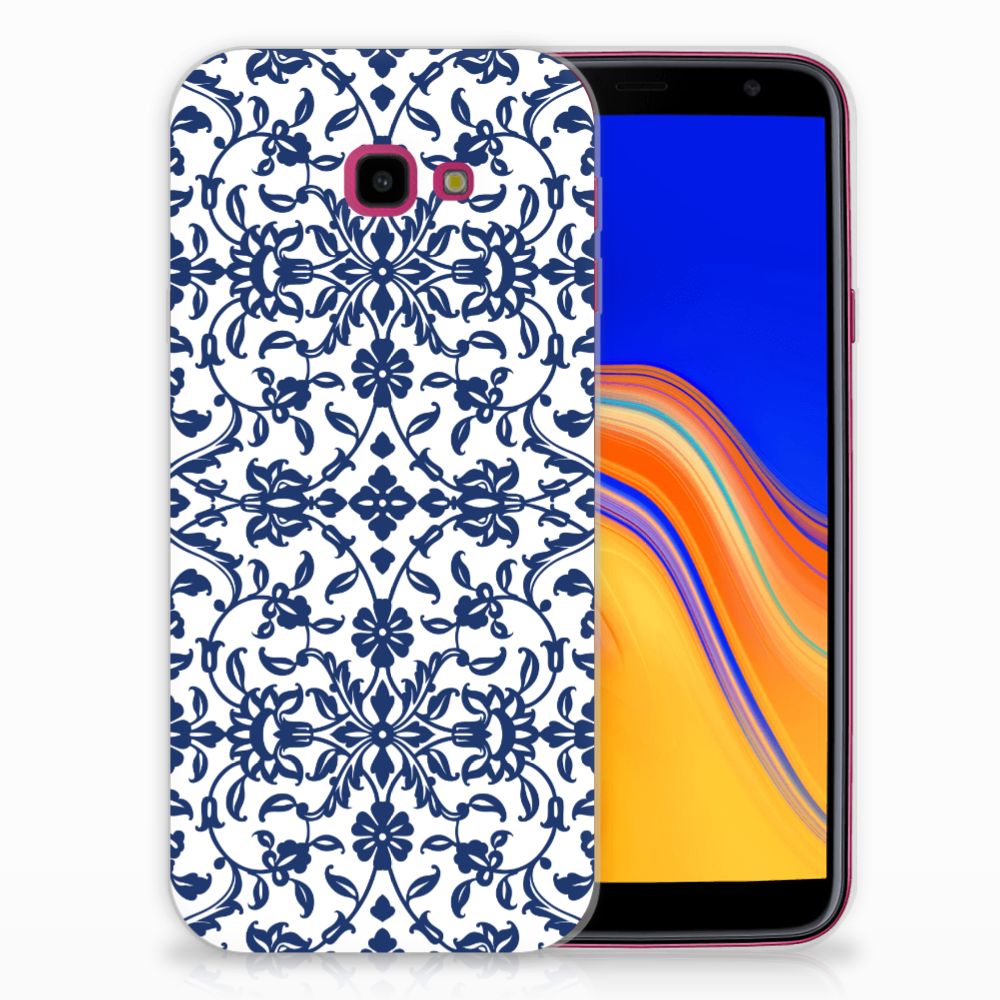Samsung Galaxy J4 Plus (2018) TPU Case Flower Blue
