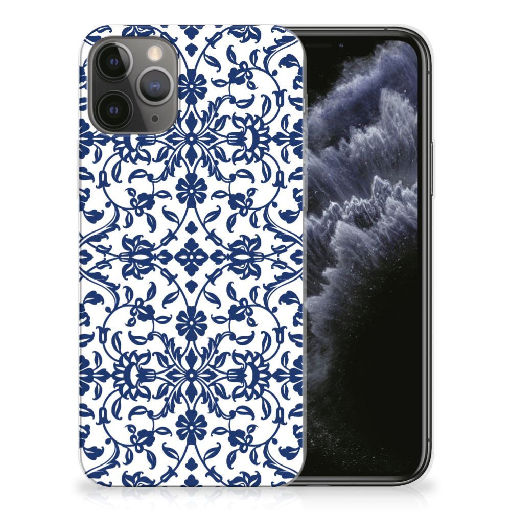 Apple iPhone 11 Pro TPU Case Flower Blue