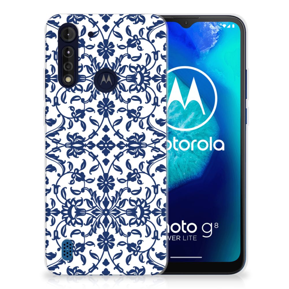 Motorola Moto G8 Power Lite TPU Case Flower Blue