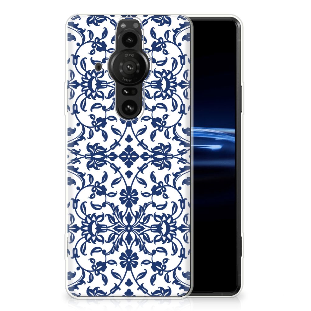 Sony Xperia Pro-I TPU Case Flower Blue