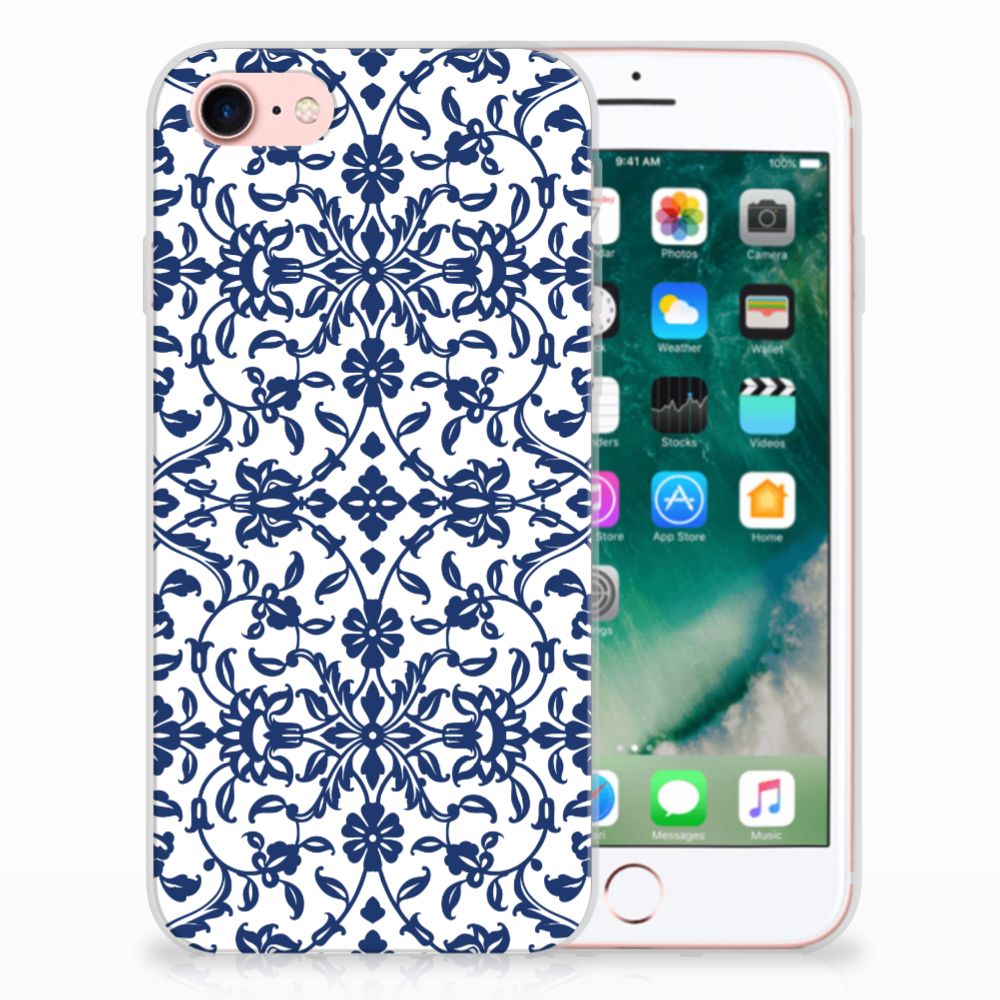 iPhone SE 2022 | SE 2020 | 8 | 7 TPU Case Flower Blue