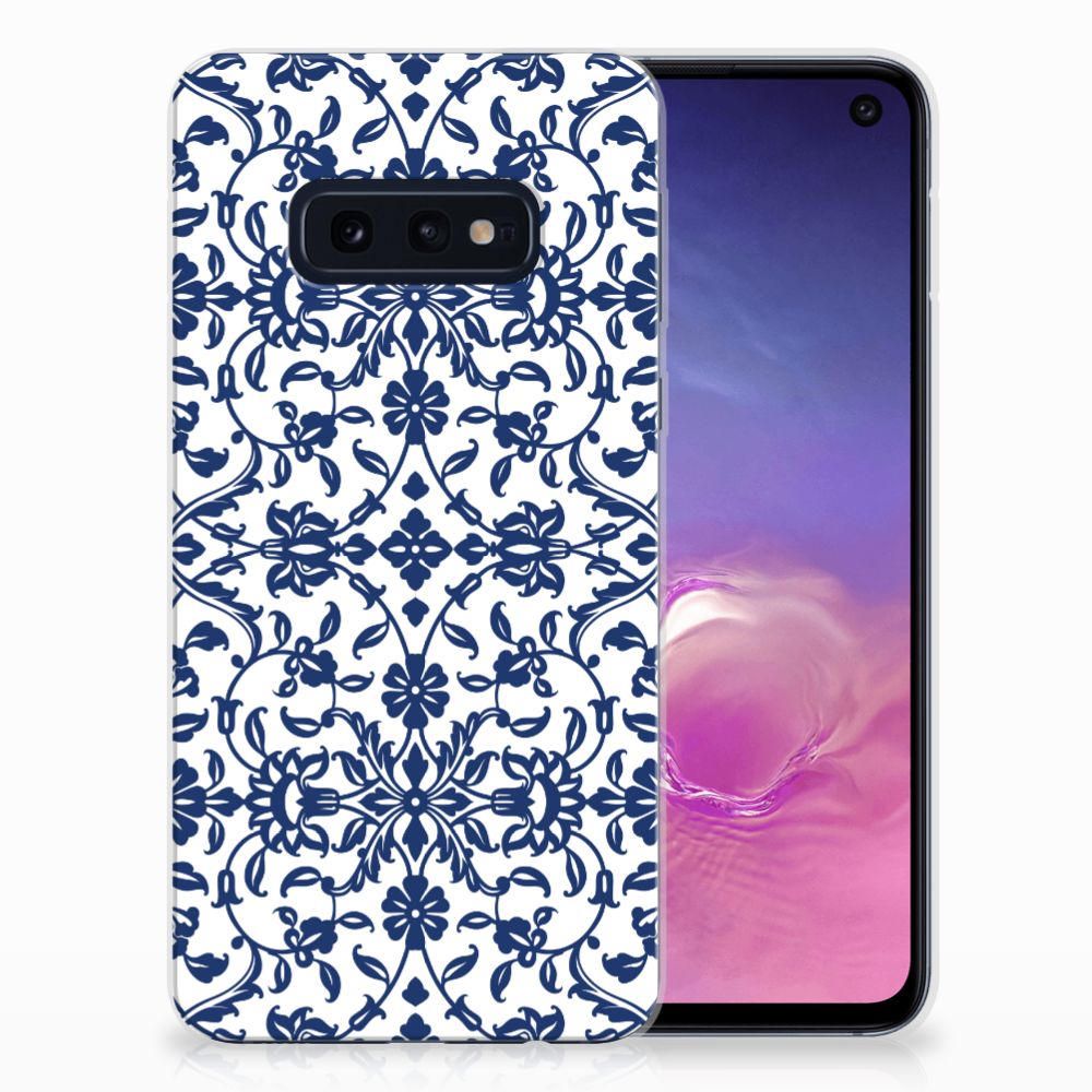 Samsung Galaxy S10e TPU Case Flower Blue