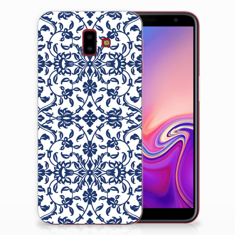 Samsung Galaxy J6 Plus (2018) TPU Case Flower Blue