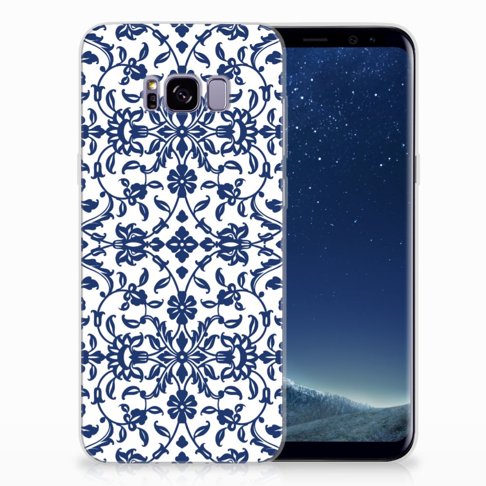 Samsung Galaxy S8 Plus TPU Case Flower Blue