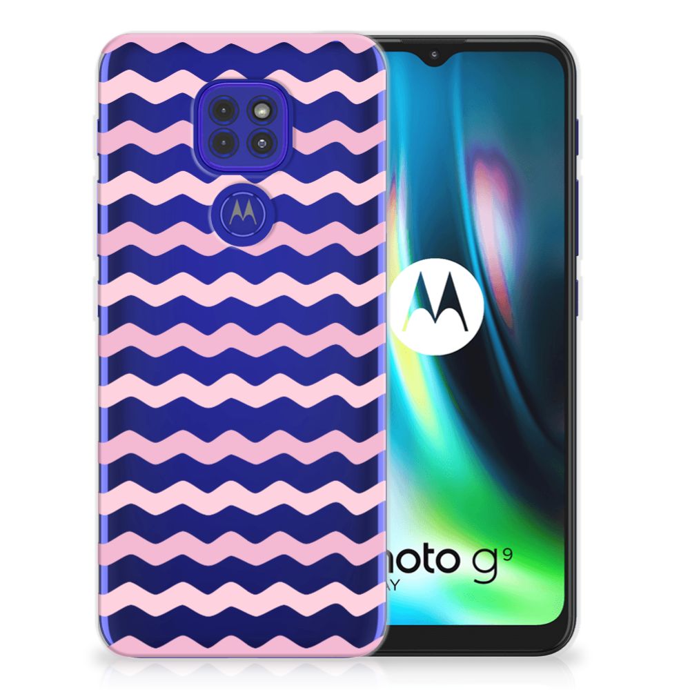 Motorola Moto G9 Play | E7 Plus TPU bumper Waves Roze