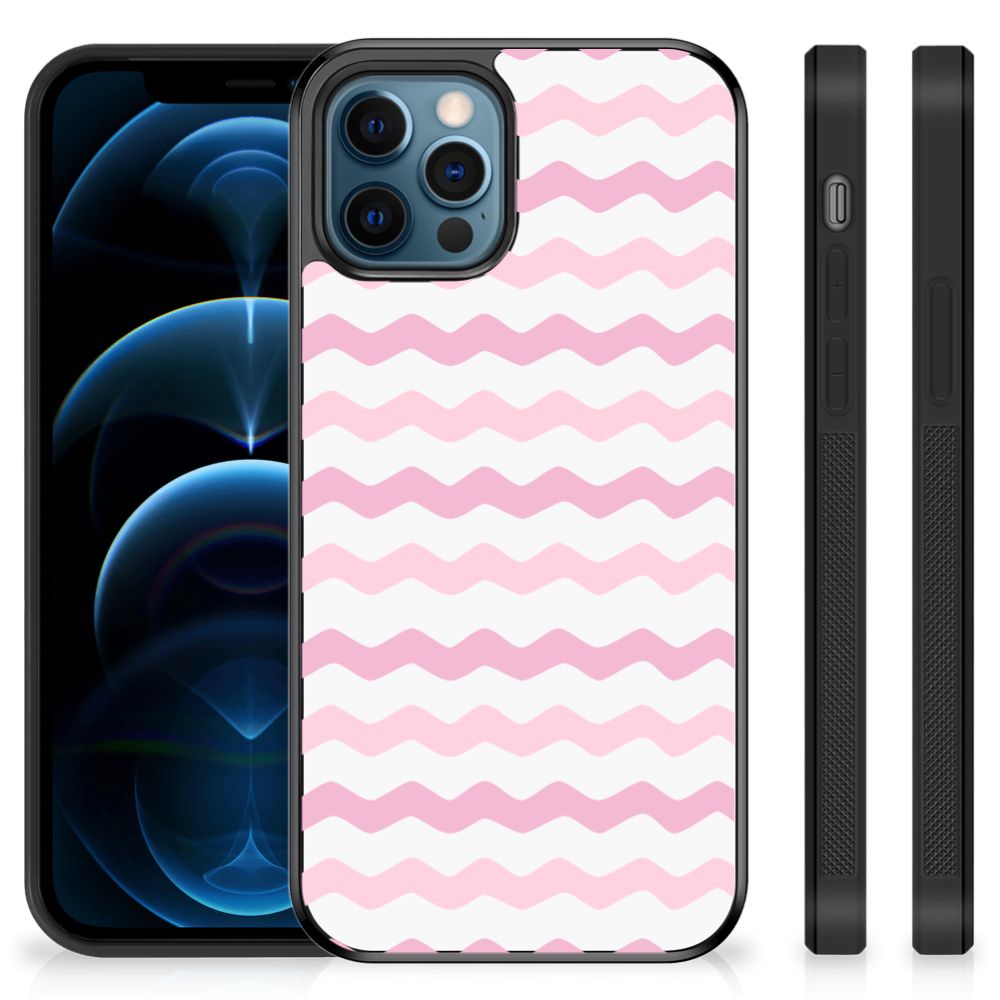 iPhone 12 Pro | 12 (6.1) Bumper Case Waves Roze