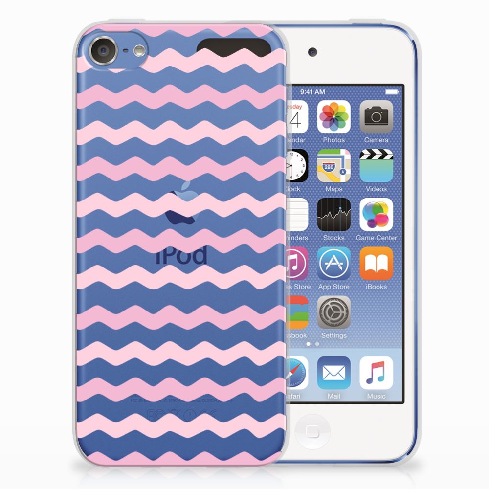Apple iPod Touch 5 | 6 Uniek TPU Hoesje Waves Roze