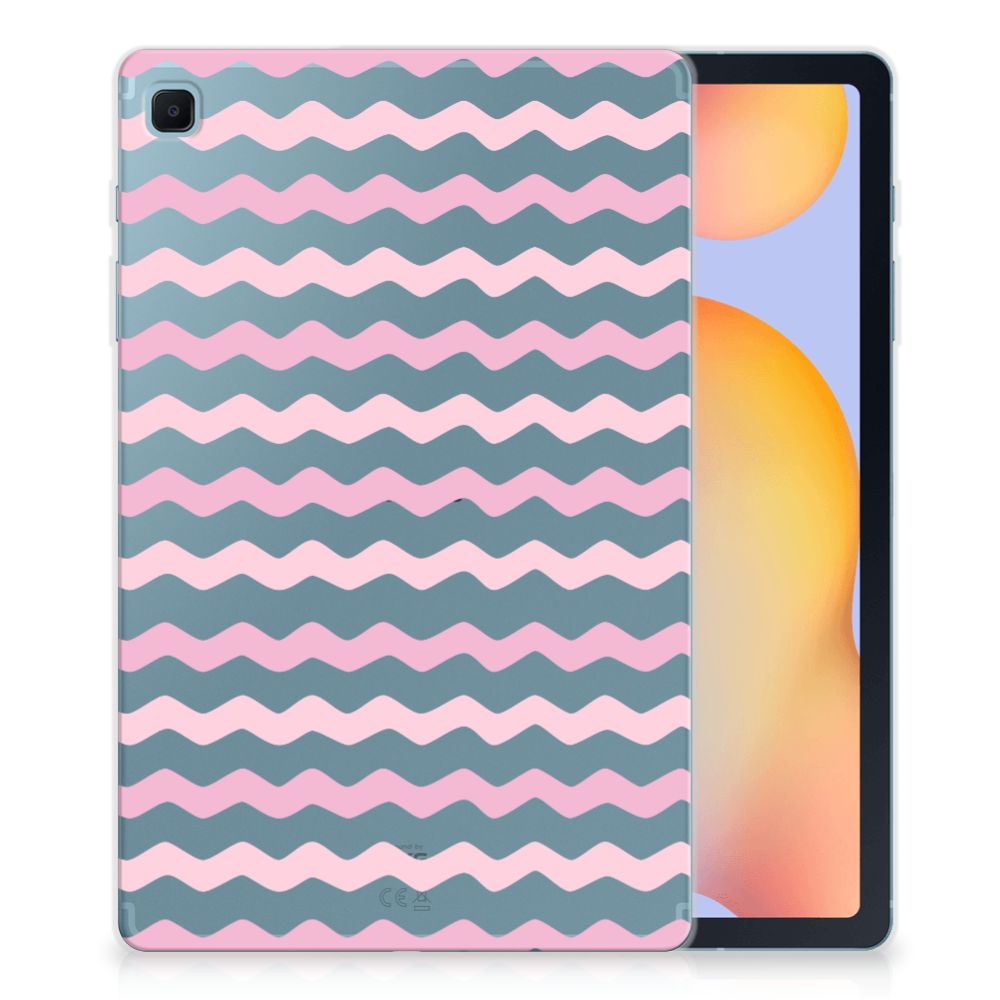 Samsung Galaxy Tab S6 Lite Hippe Hoes Waves Roze