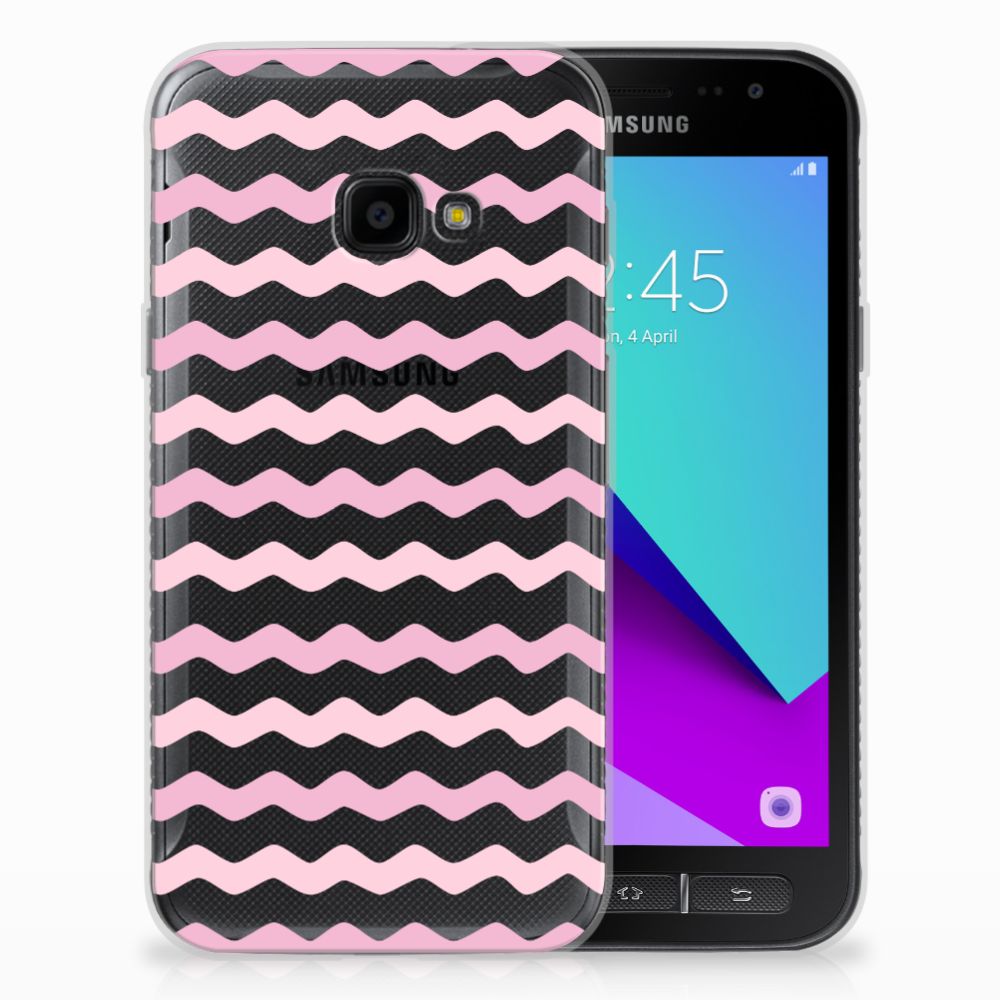 Samsung Galaxy Xcover 4 | Xcover 4s TPU bumper Waves Roze