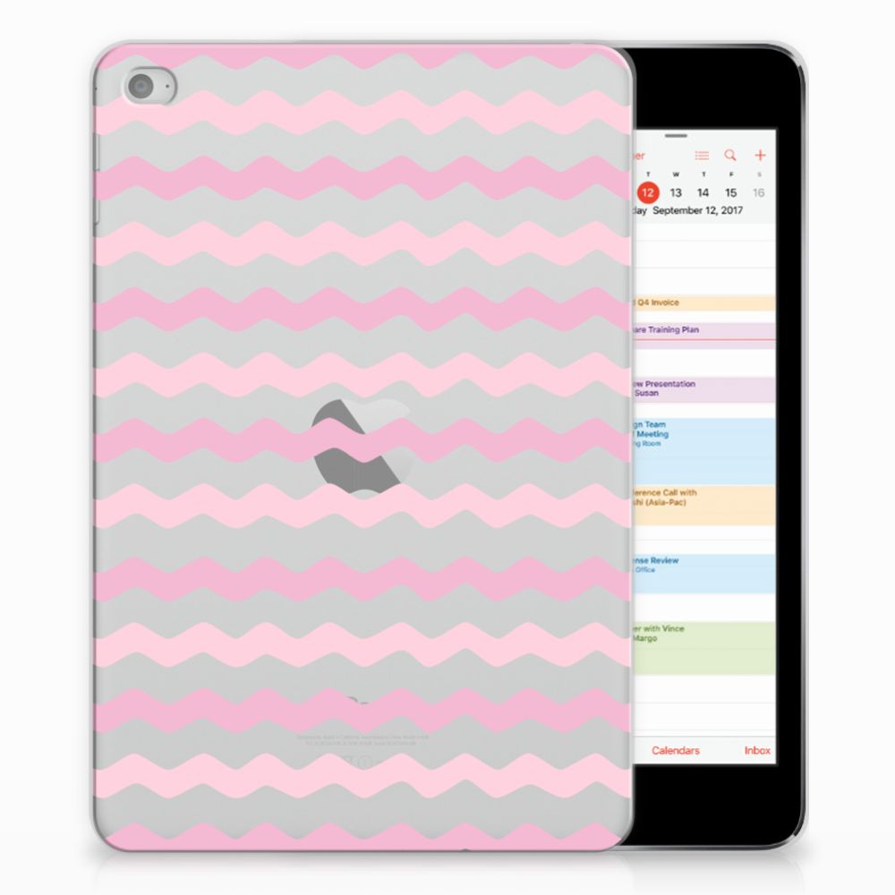 Apple iPad Mini 4 Uniek Tablethoesje Waves Roze
