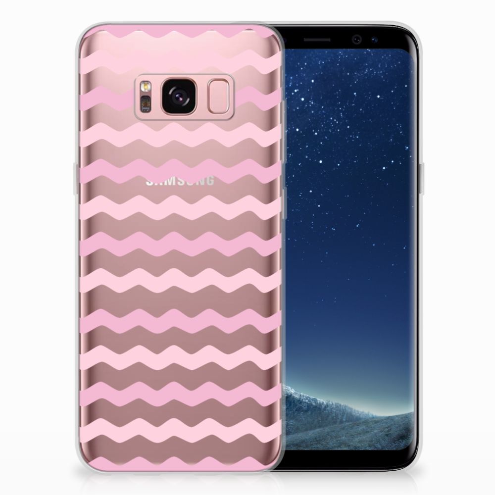 Samsung Galaxy S8 TPU bumper Waves Roze