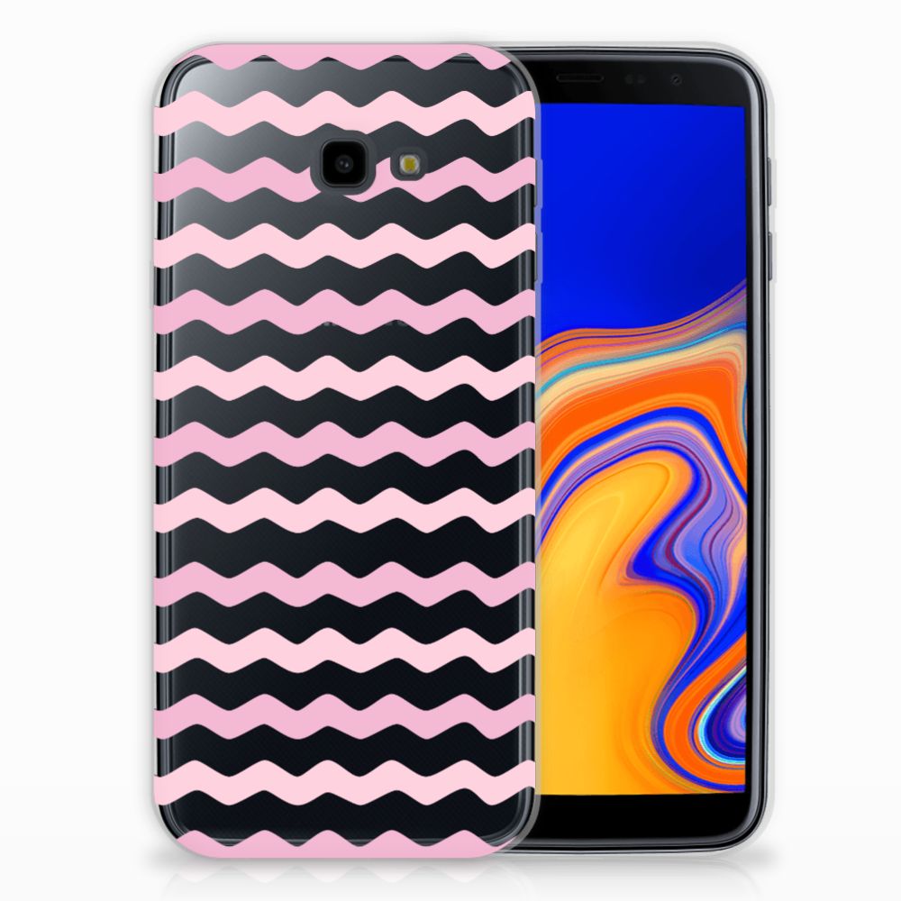 Samsung Galaxy J4 Plus (2018) TPU bumper Waves Roze