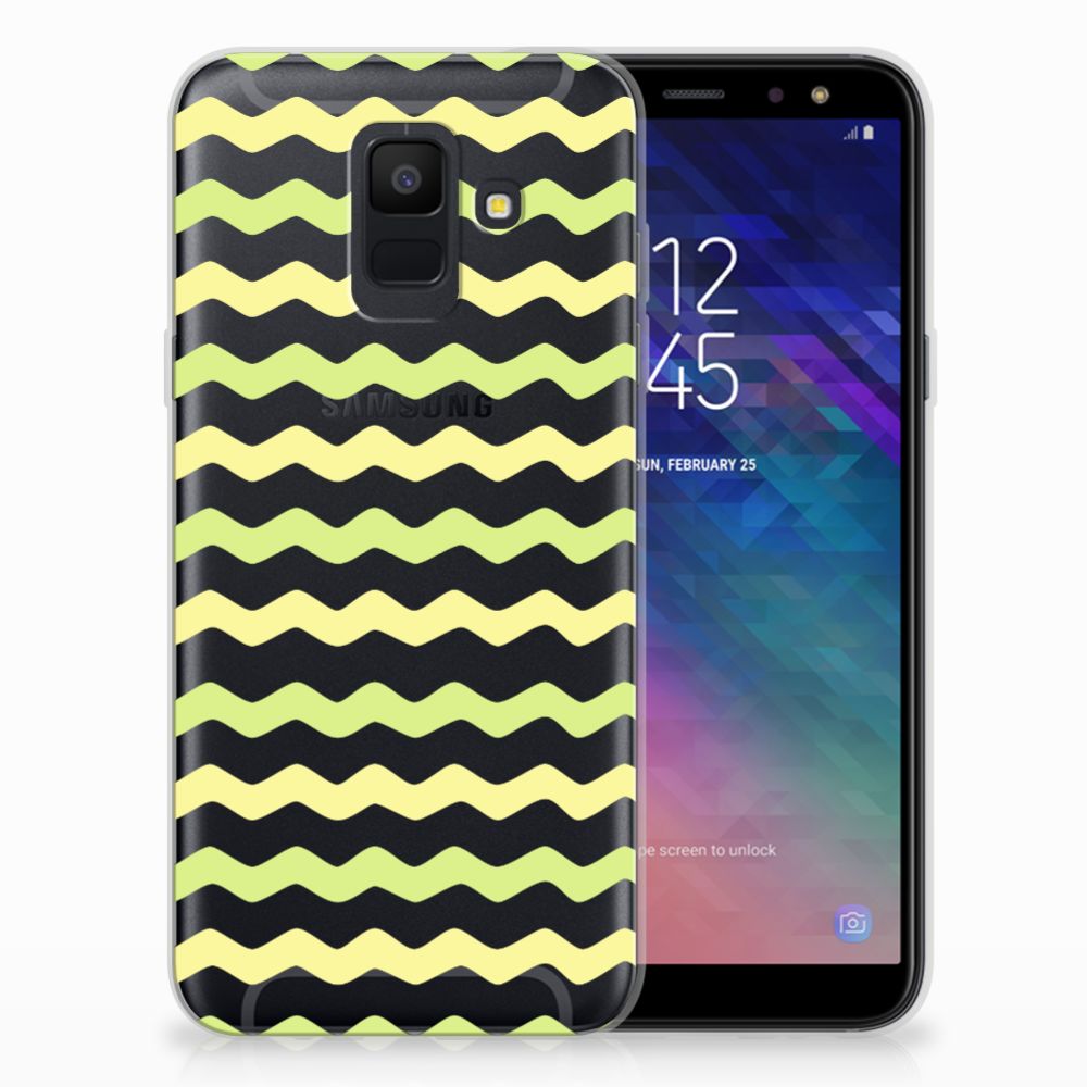 Samsung Galaxy A6 (2018) TPU bumper Waves Yellow