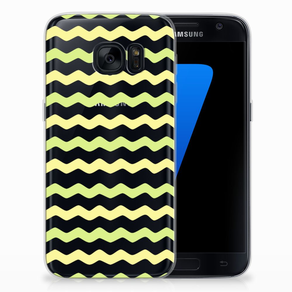 Samsung Galaxy S7 TPU bumper Waves Yellow