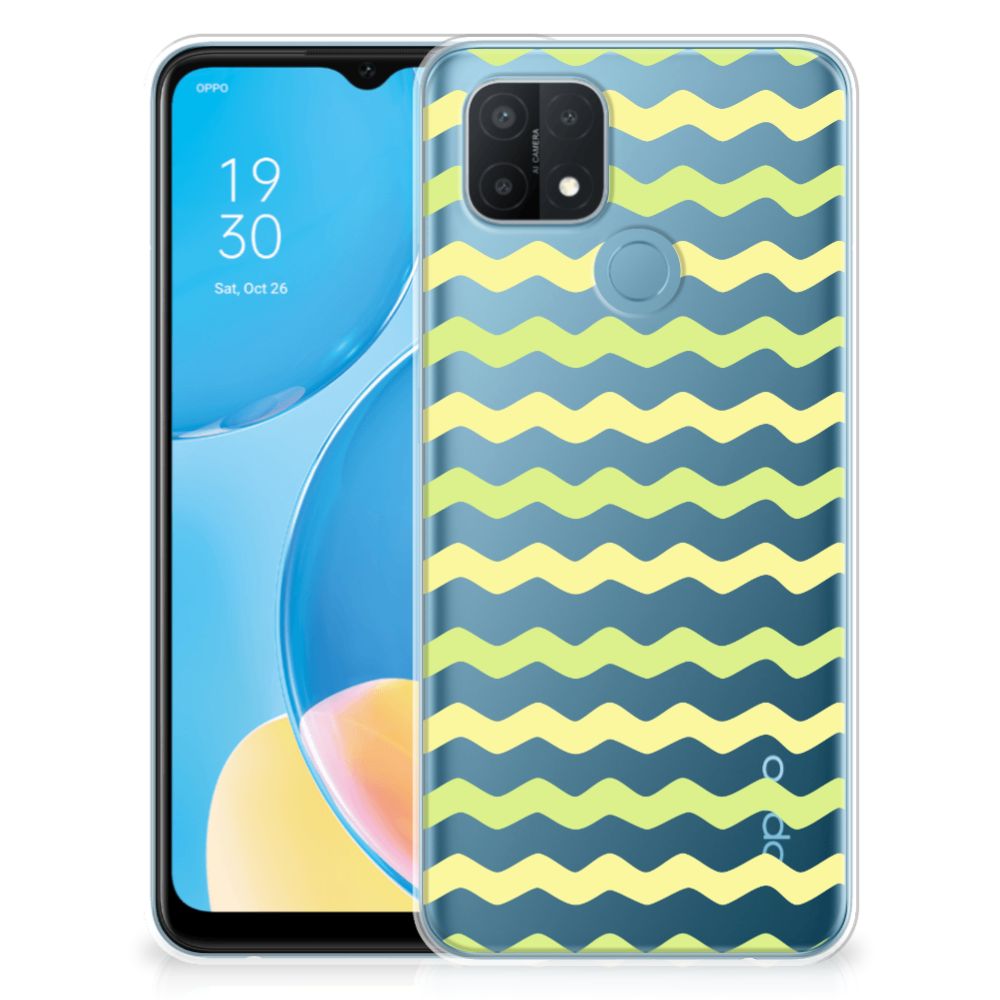 OPPO A15 TPU bumper Waves Yellow