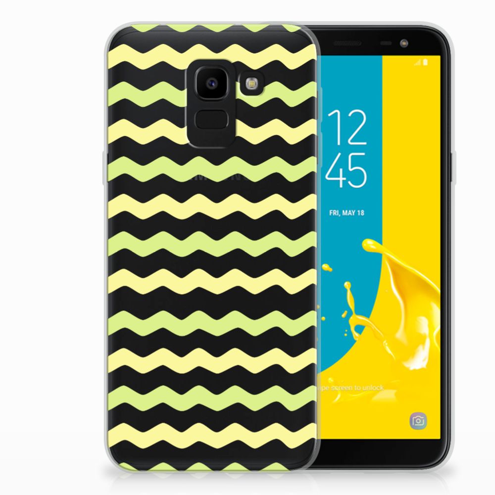 Samsung Galaxy J6 2018 TPU bumper Waves Yellow