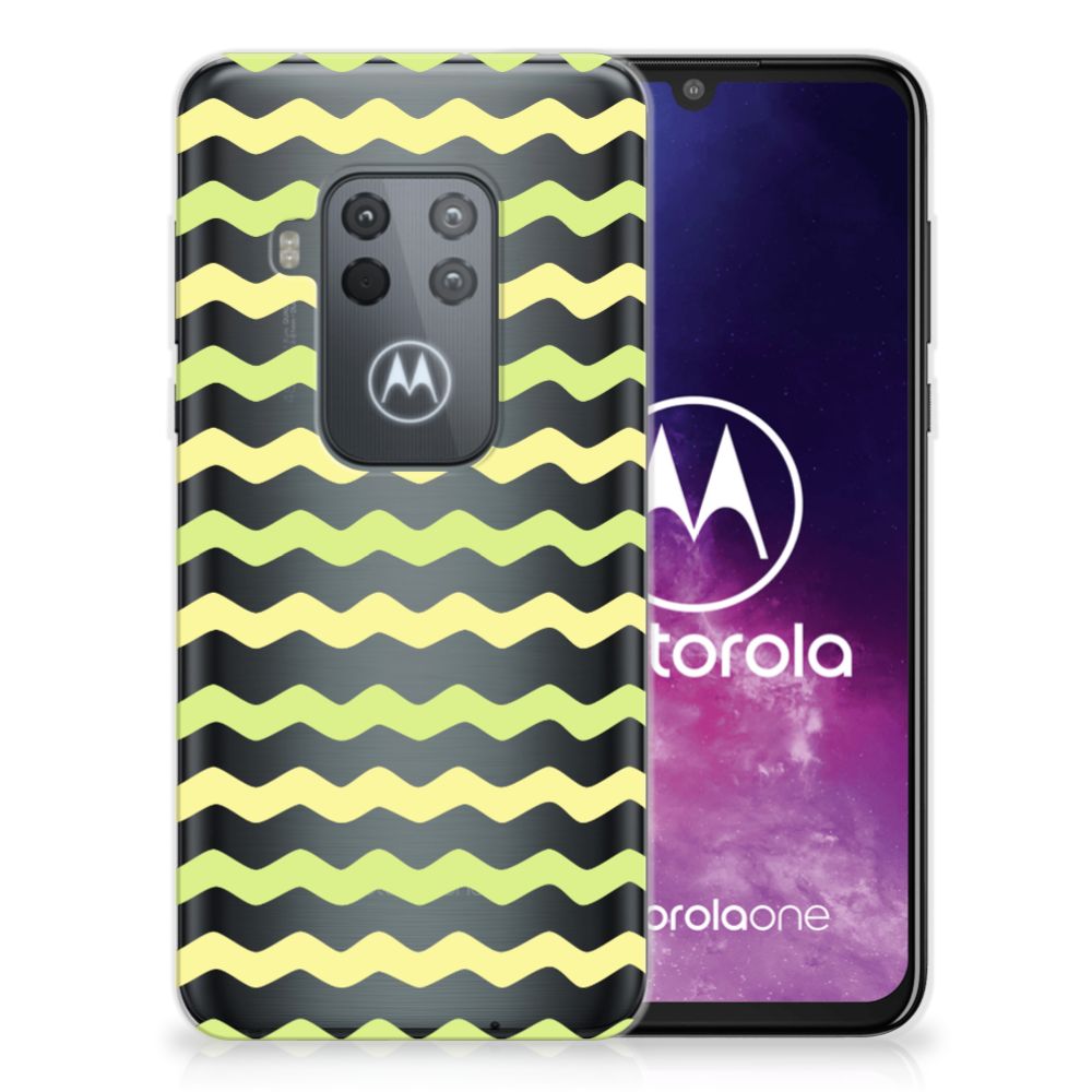 Motorola One Zoom TPU bumper Waves Yellow