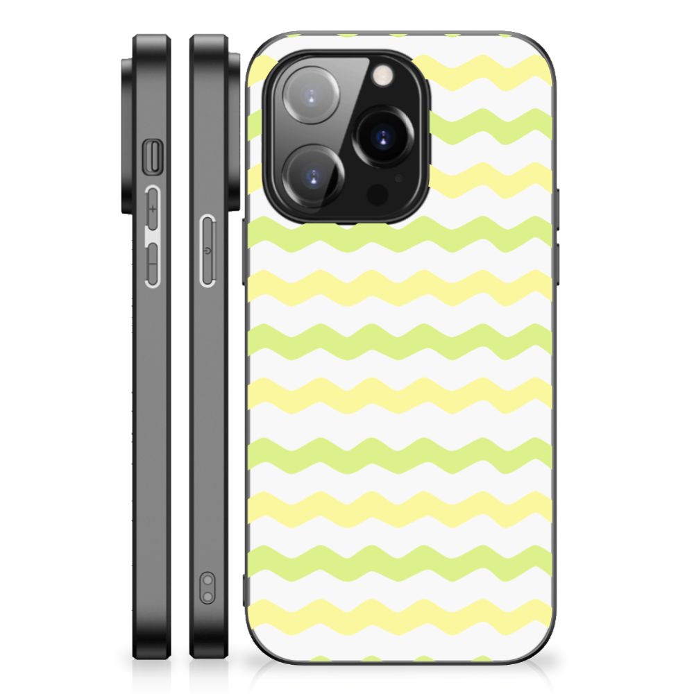 iPhone 14 Pro Back Case Waves Yellow