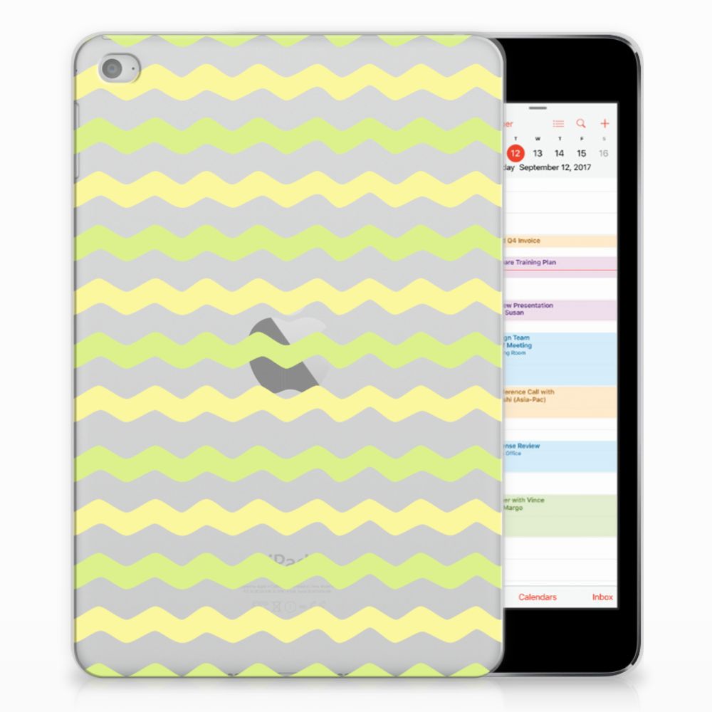 Apple iPad Mini 4 Uniek Tablethoesje Waves Yellow