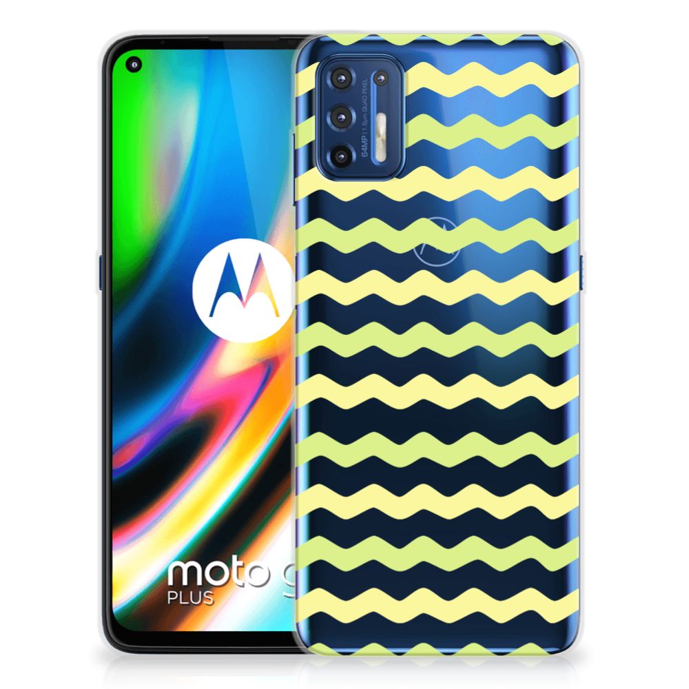 Motorola Moto G9 Plus TPU bumper Waves Yellow