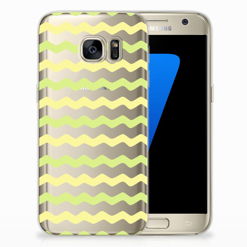Samsung Galaxy S7 TPU bumper Waves Yellow