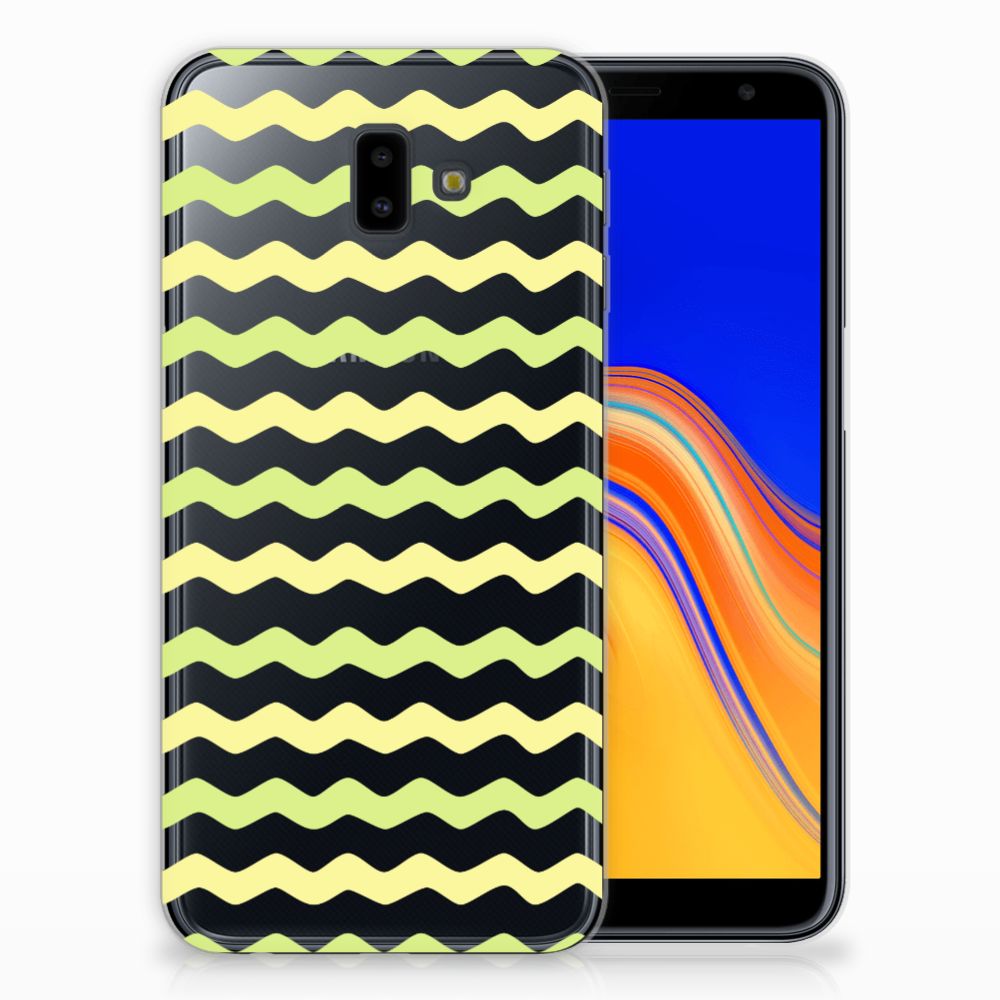 Samsung Galaxy J6 Plus (2018) TPU bumper Waves Yellow