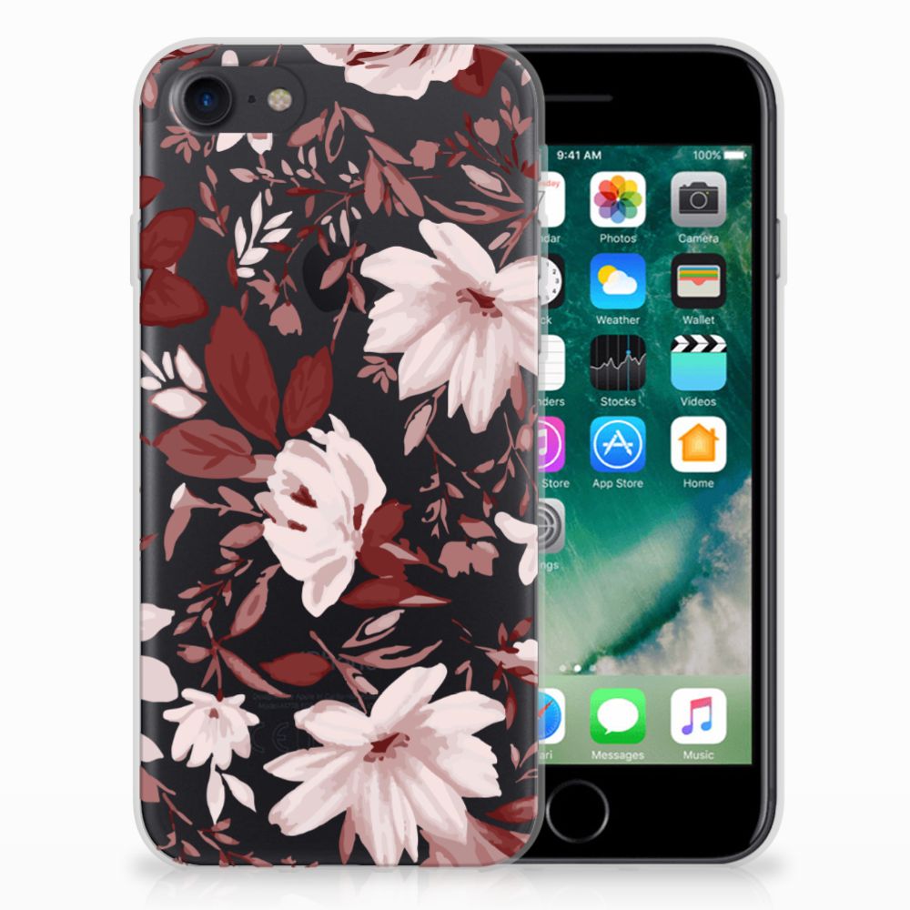 Hoesje maken iPhone SE 2022 | SE 2020 | 8 | 7 Watercolor Flowers