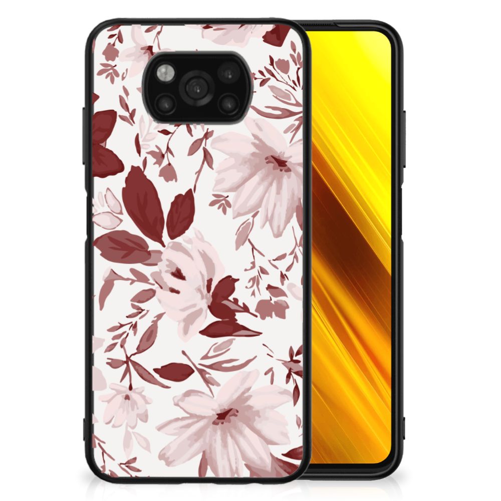 Kleurrijke Telefoonhoesje Xiaomi Poco X3 | X3 Pro Watercolor Flowers