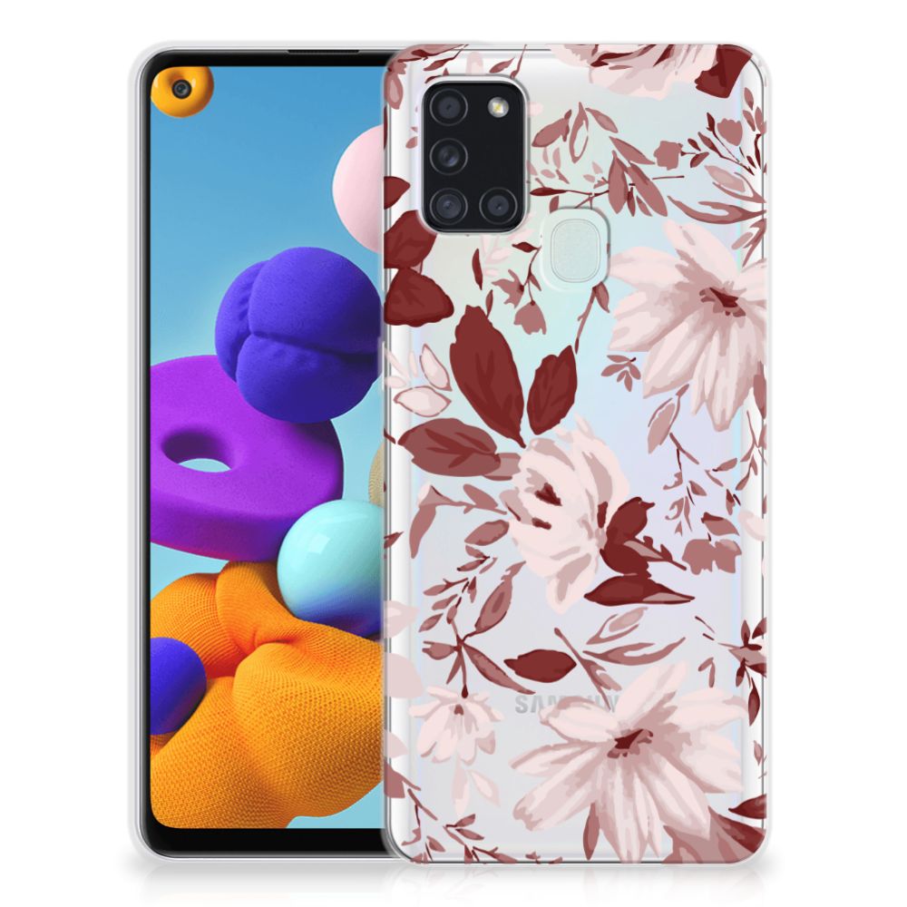 Hoesje maken Samsung Galaxy A21s Watercolor Flowers