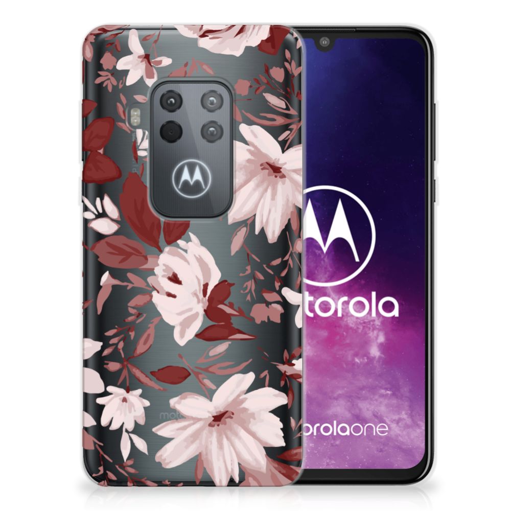 Hoesje maken Motorola One Zoom Watercolor Flowers