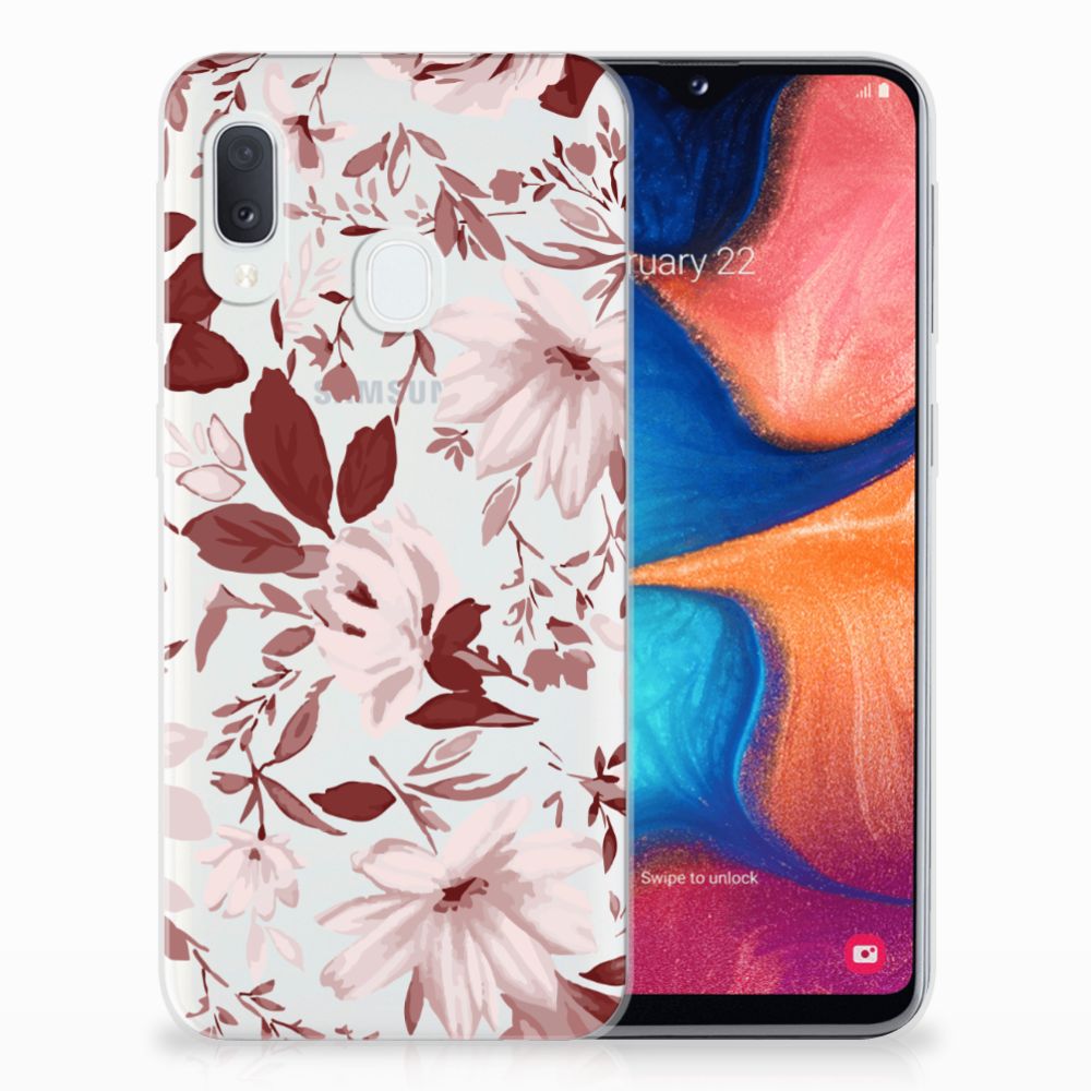 Hoesje maken Samsung Galaxy A20e Watercolor Flowers