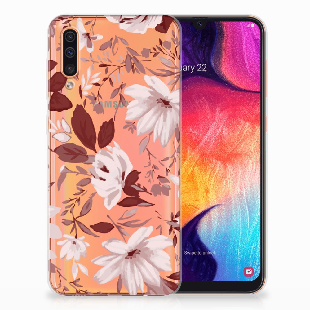 Hoesje maken Samsung Galaxy A50 Watercolor Flowers