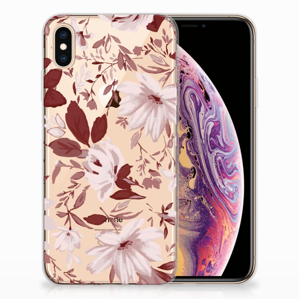 Hoesje maken Apple iPhone Xs Max Watercolor Flowers