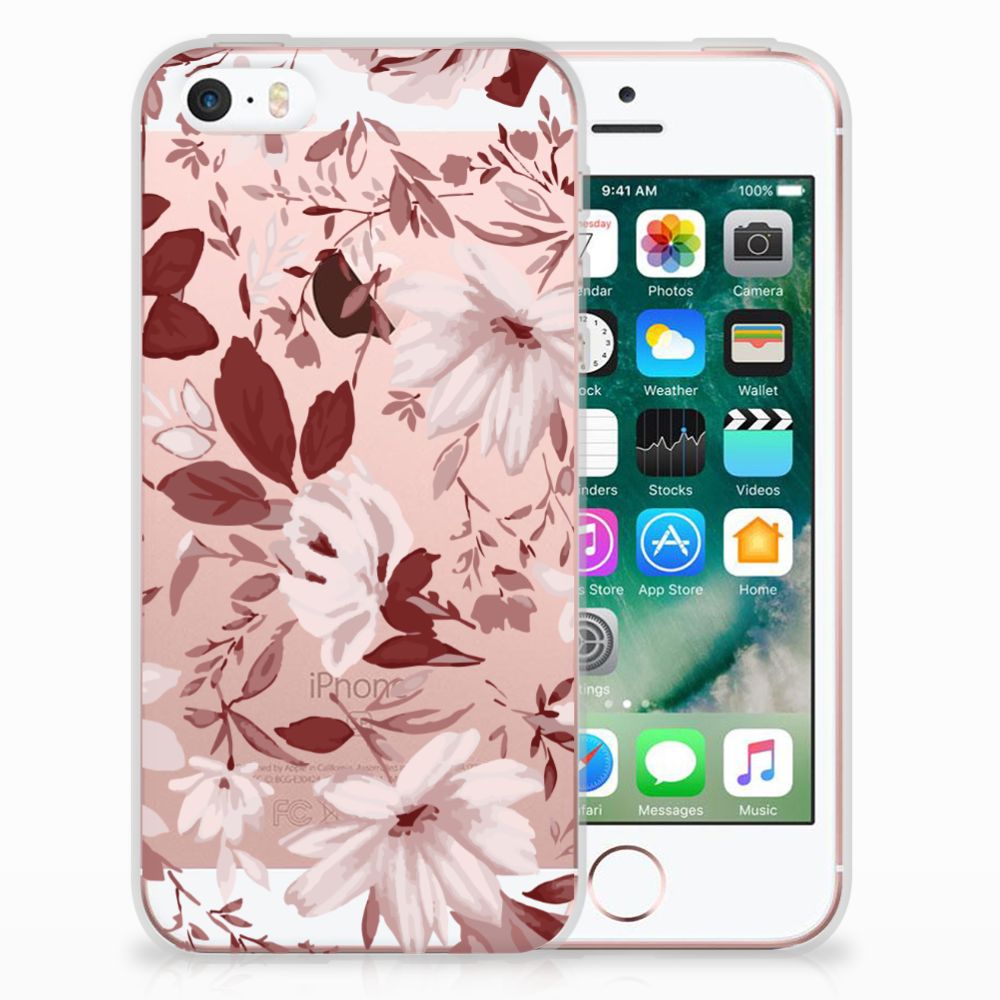 Hoesje maken Apple iPhone SE | 5S Watercolor Flowers