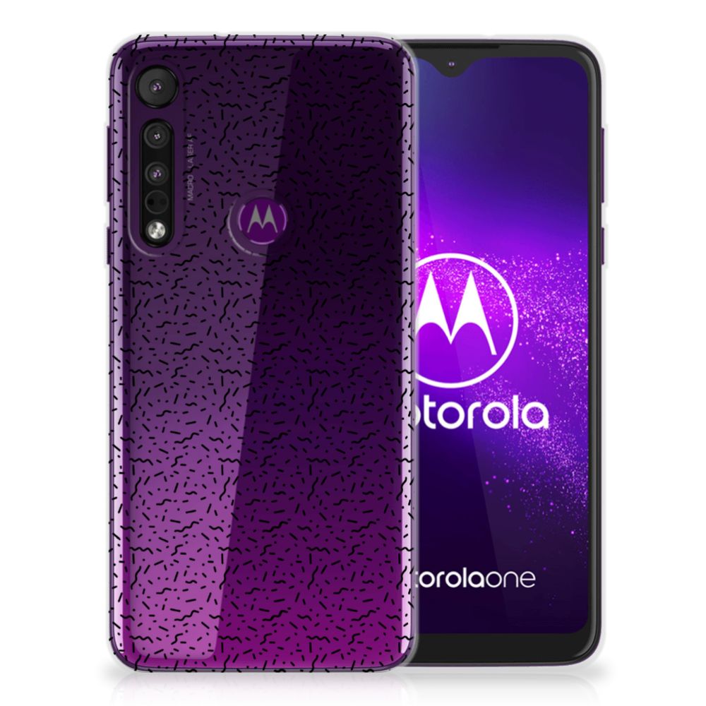 Motorola One Macro TPU bumper Stripes Dots