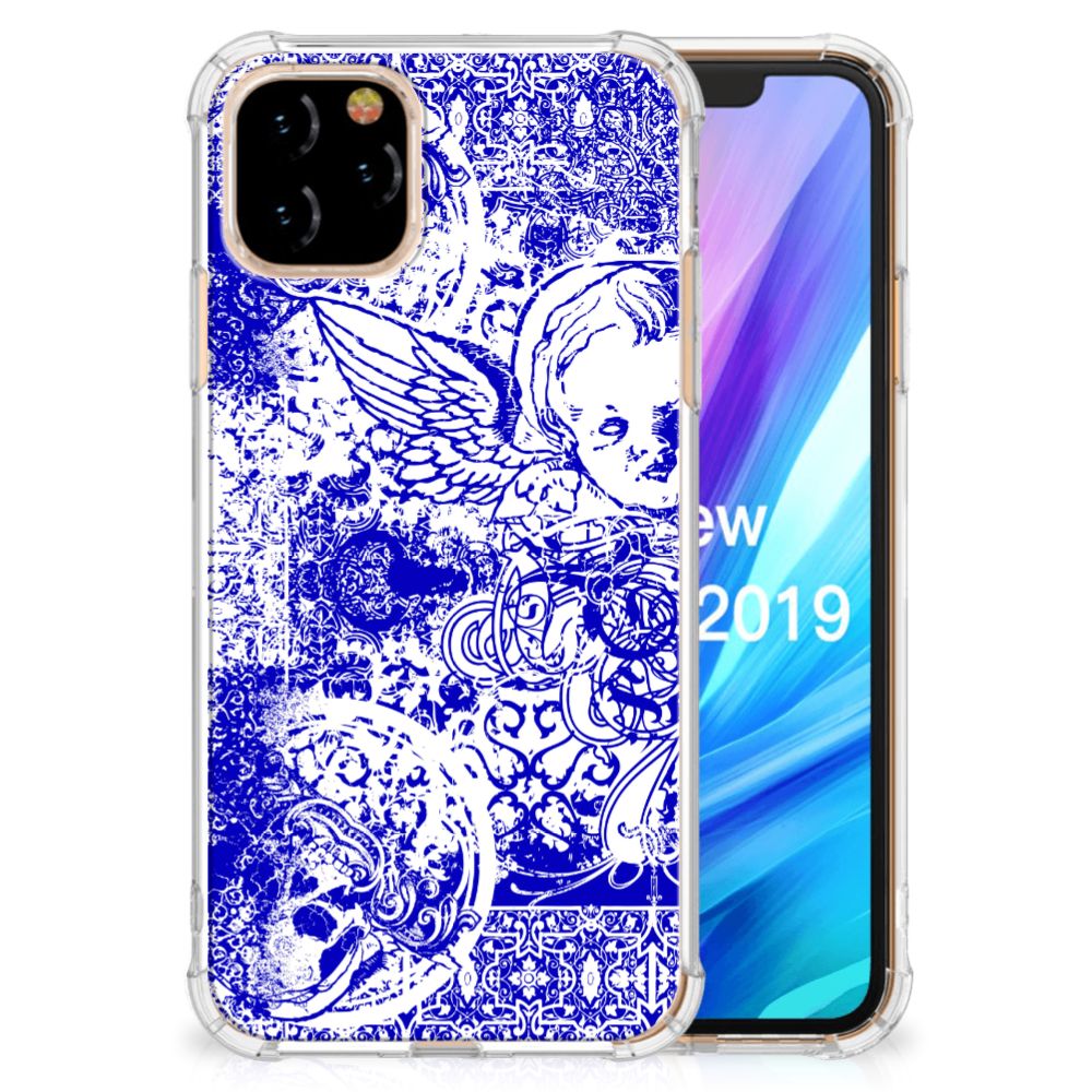 Extreme Case Apple iPhone 11 Pro Angel Skull Blauw