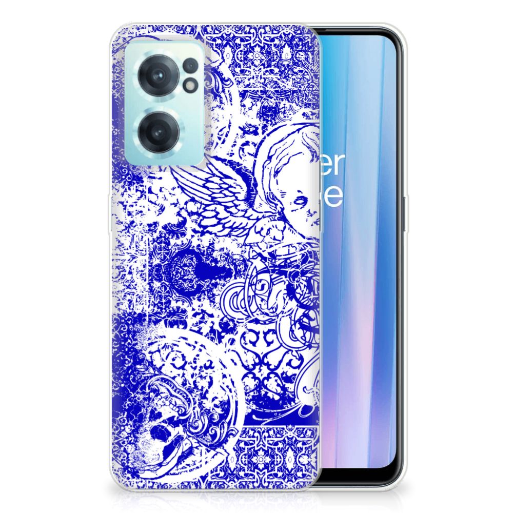Silicone Back Case OnePlus Nord CE 2 5G Angel Skull Blauw